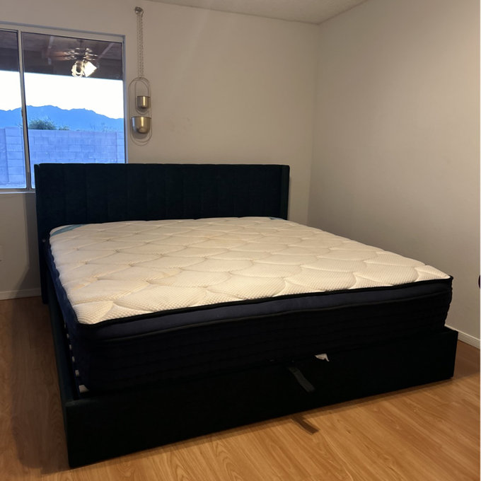 トップス Bed Latitude Run® Daizia Lift Up Storage Platform Bed with Wingback